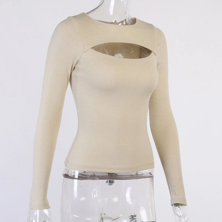 Lunyva™ - Long Sleeve Sexy Chest Hollow Out Base Top