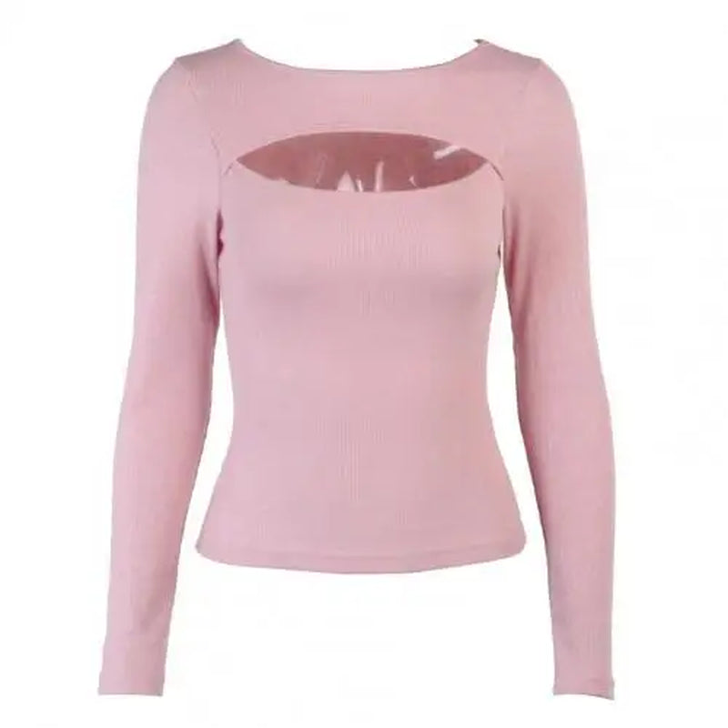Lunyva™ - Long Sleeve Sexy Chest Hollow Out Base Top